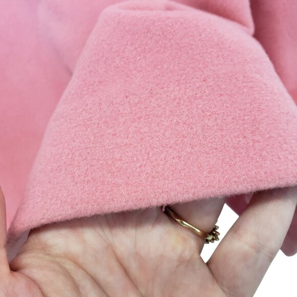 Vintage Vassarette Velvelour Velvet Pink Lace Ruffle House Coat Robe 1970s - Picture 10 of 13